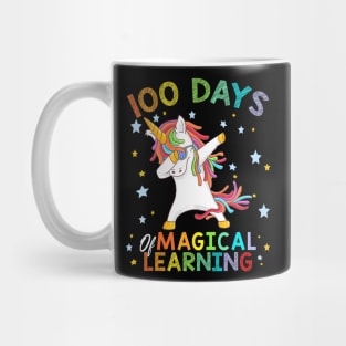 100Th Day Of School Dabbing Unicorn 100 Days Learning Mug